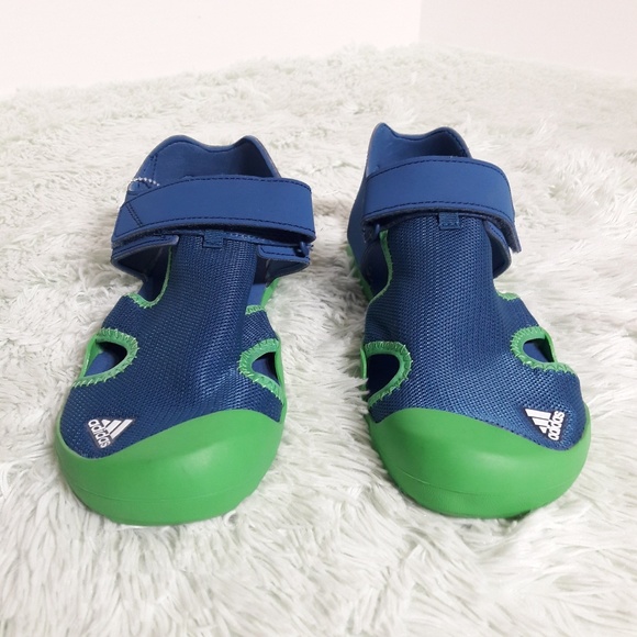 New adidas blue green strap aquatic shoes - Picture 3 of 5